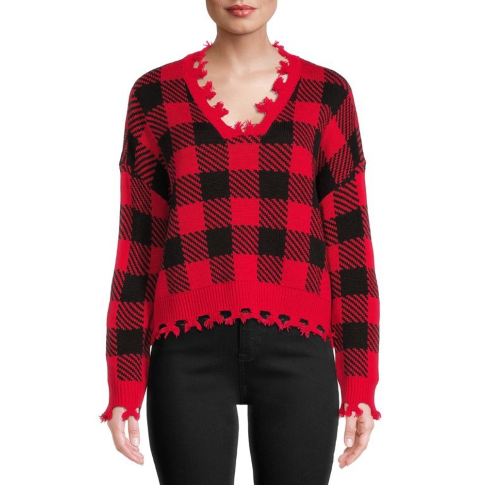 Red Plaid Sweater